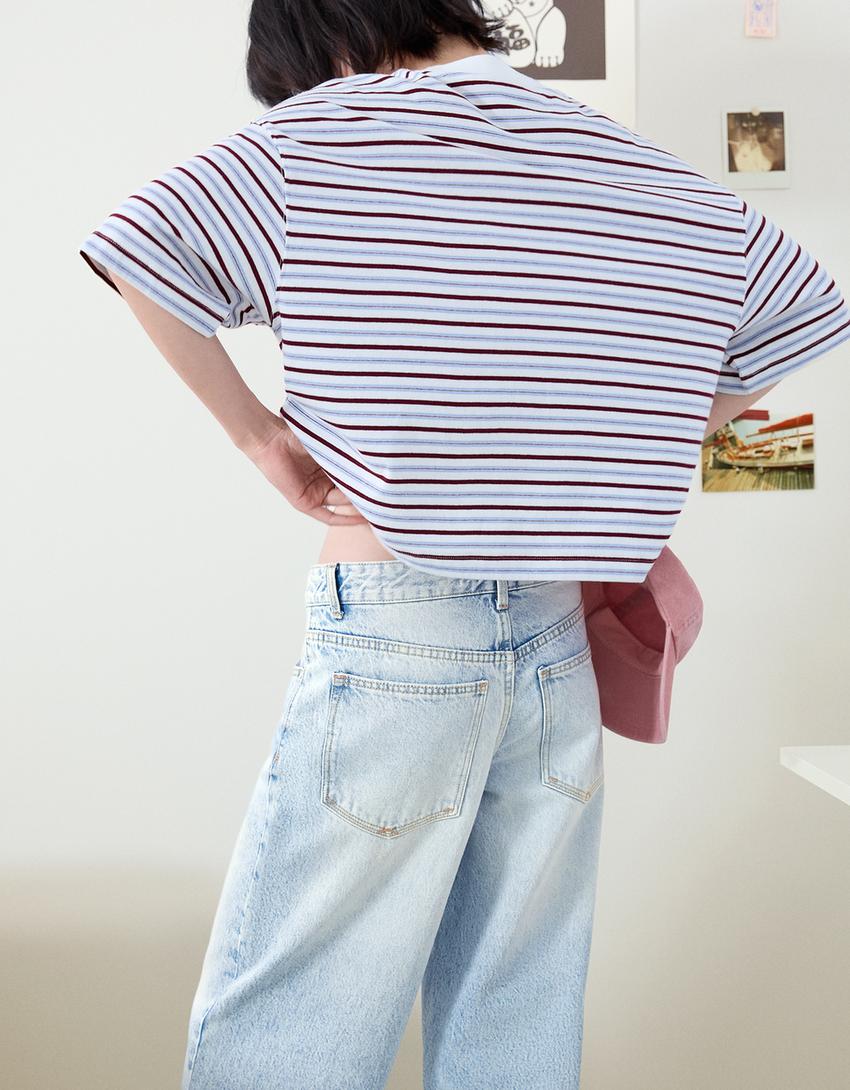 Jeans med boyfriend-passform-Ljusblå-2