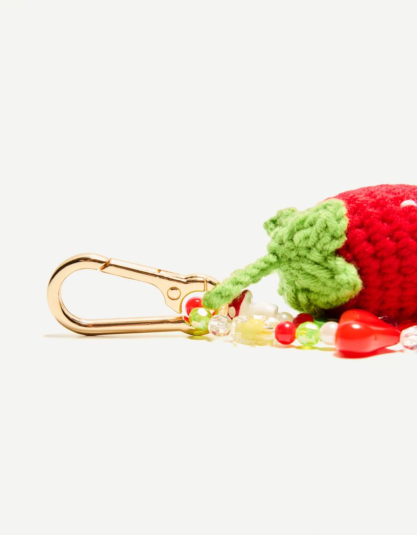 Porte-clés fraise-Rouge-2