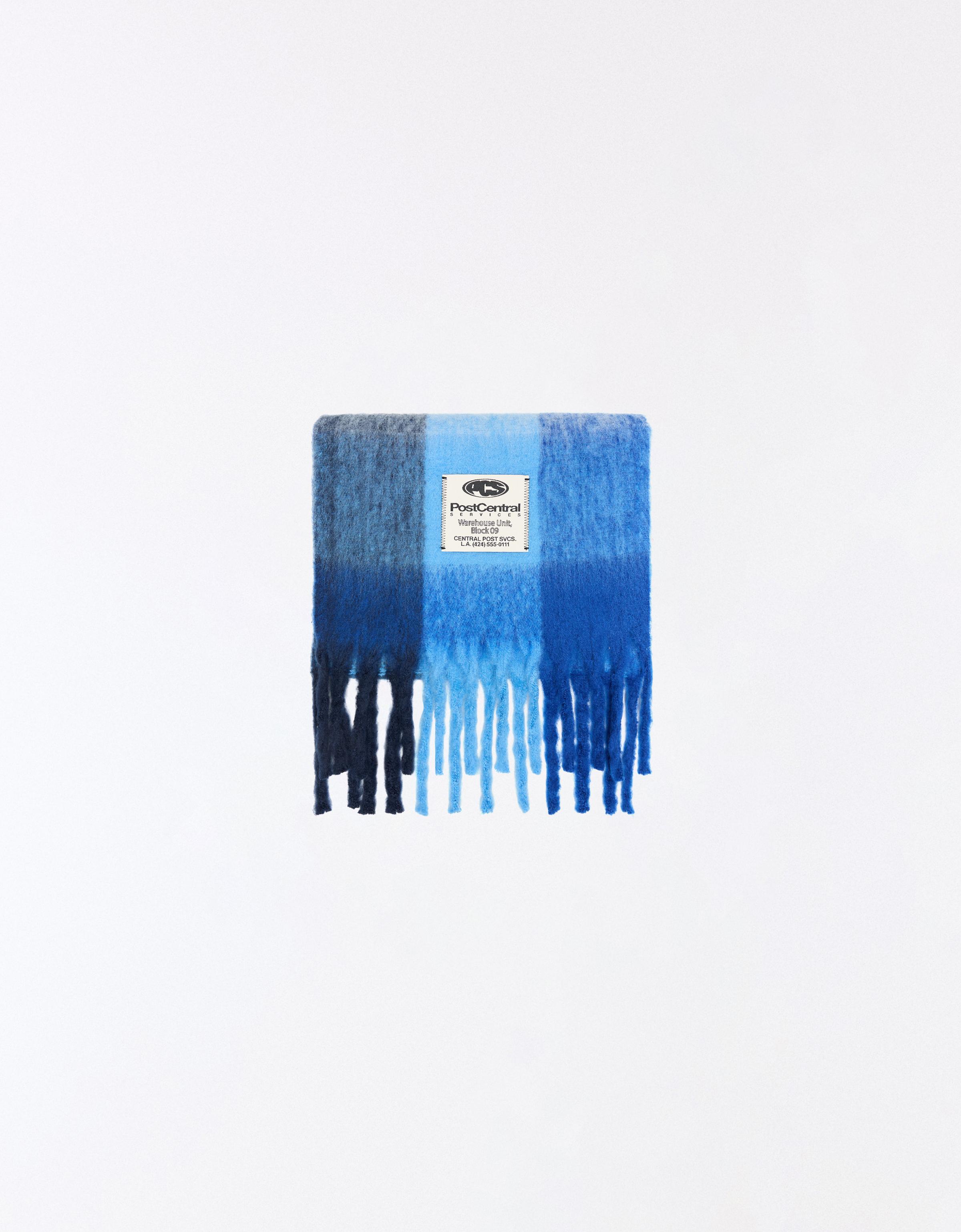 Check scarf — Blue