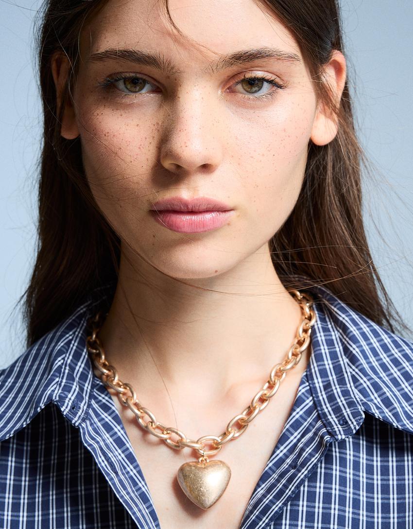 Collier pendentif cœur-Or-0