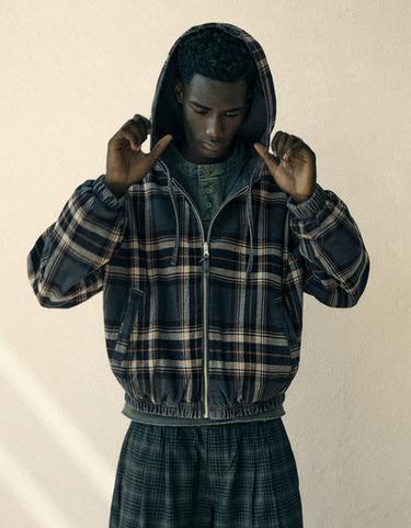 Reversible hooded zip-up jacket — Dark grey 3
