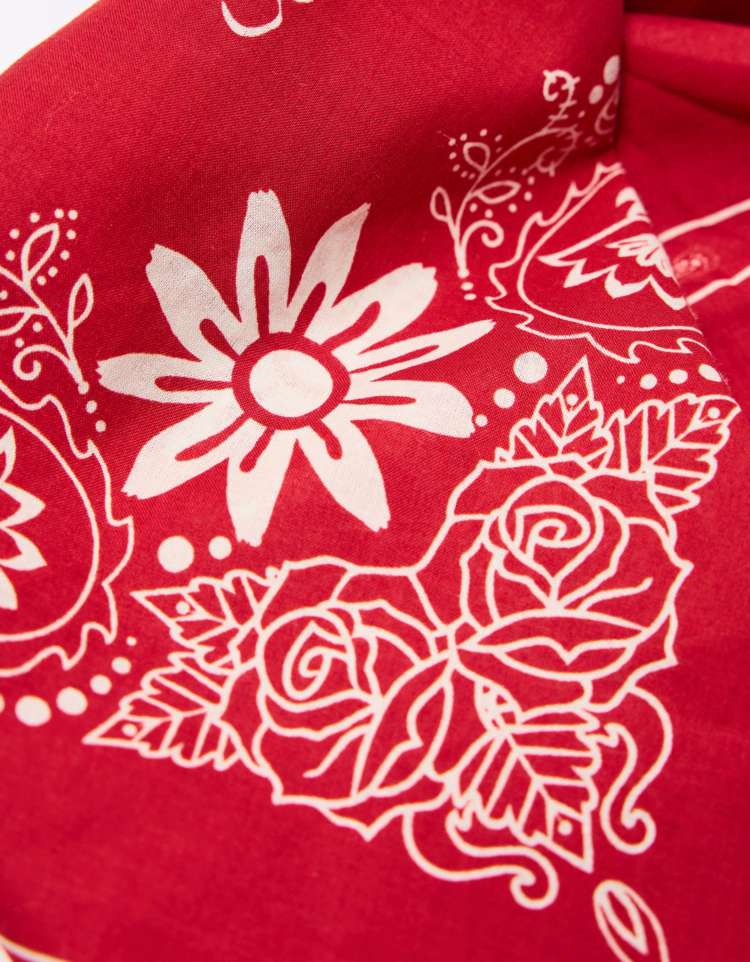 Printed bandana — Red