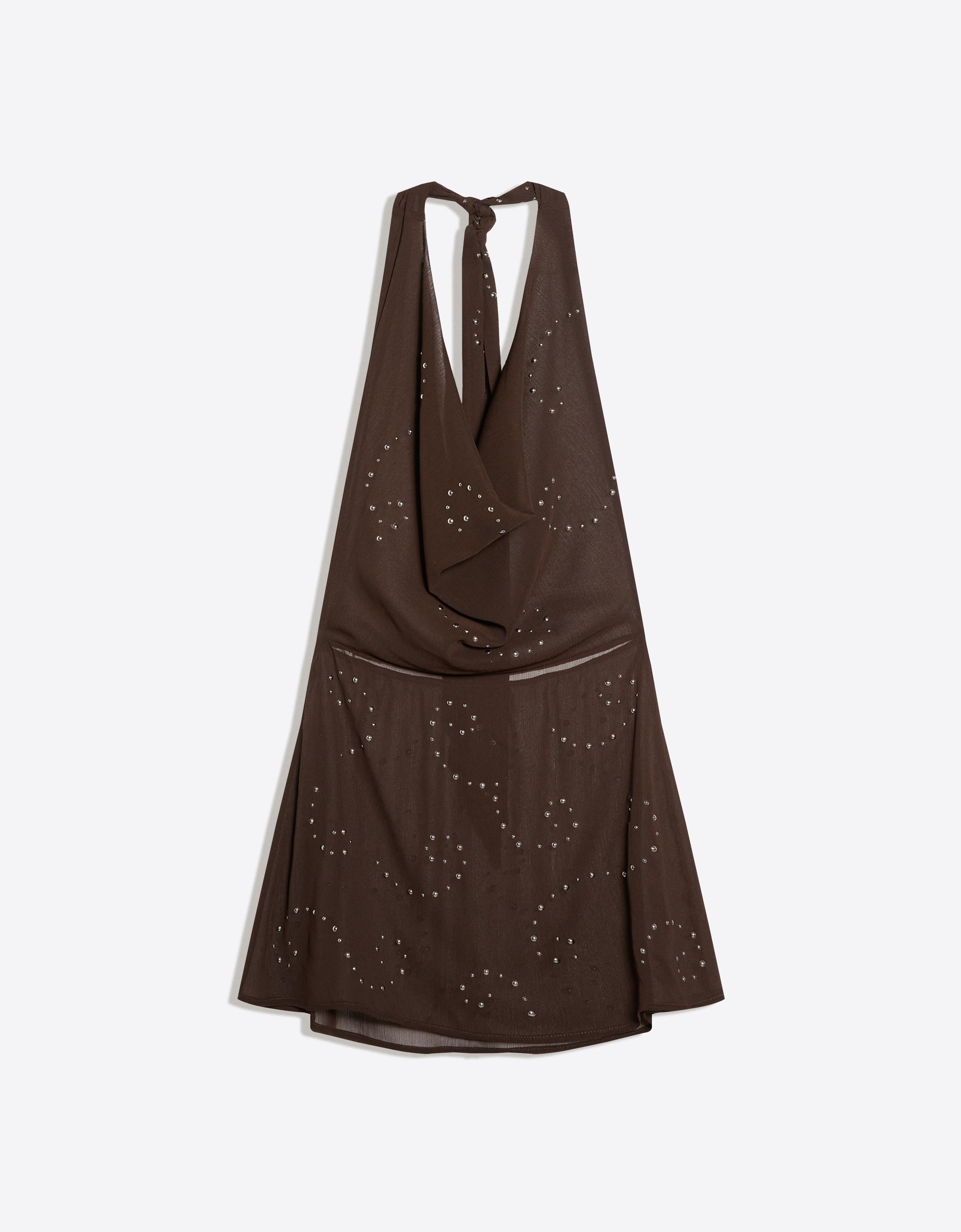 Zımbalı mini elbise - Görsel 6