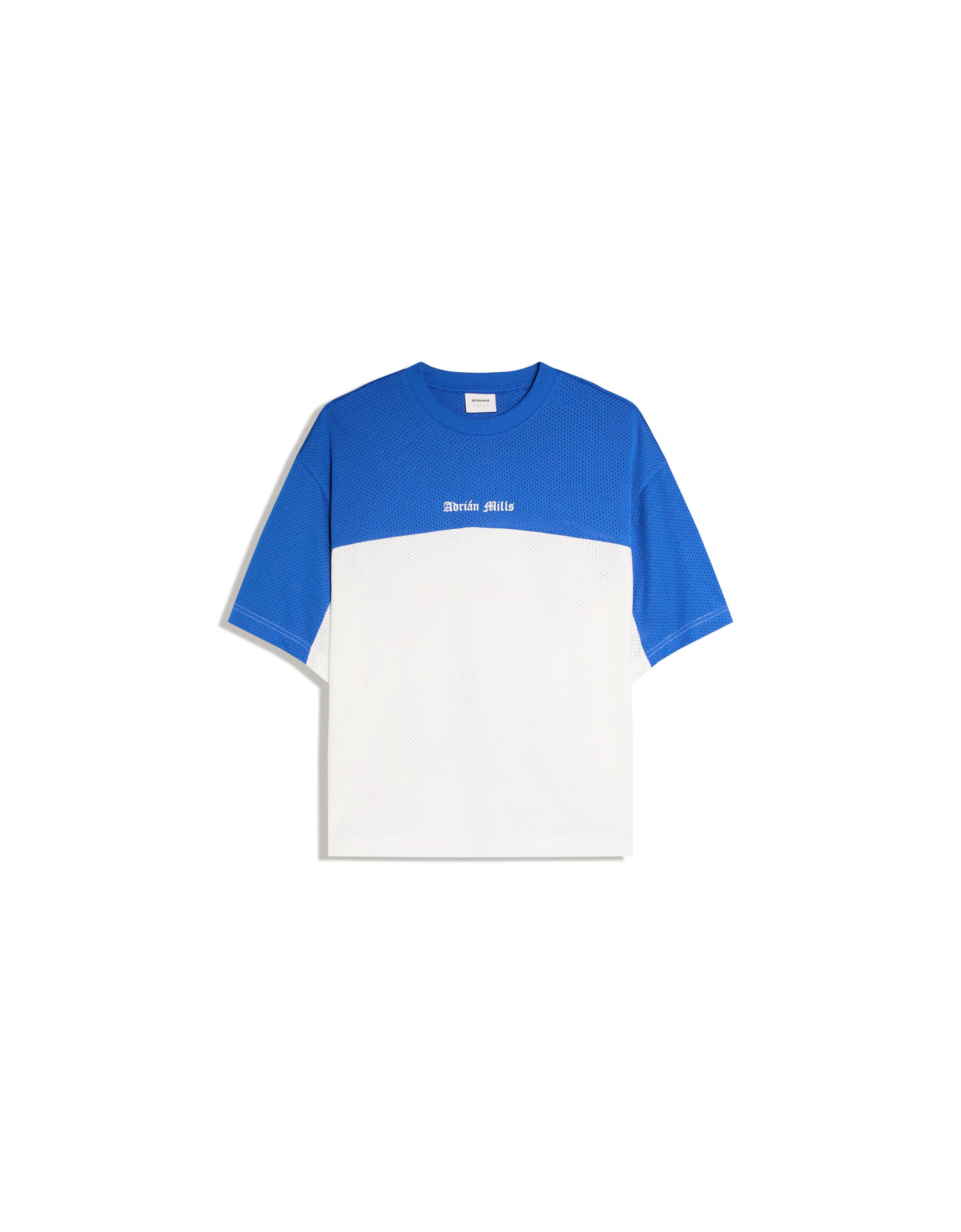 ADRIÁN MILLS short sleeve mesh T-shirt — Blue