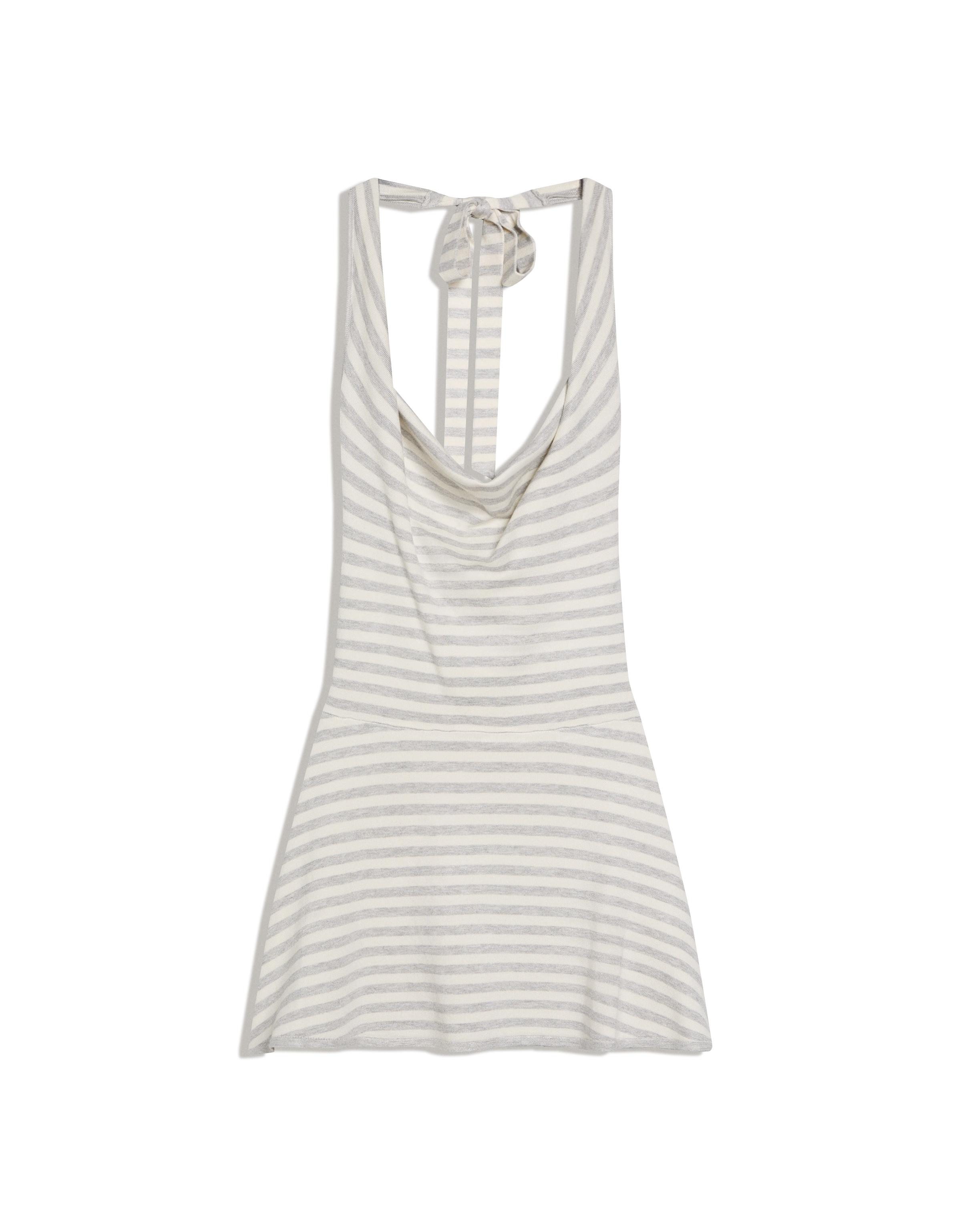 Drapeli mini elbise - Görsel 5