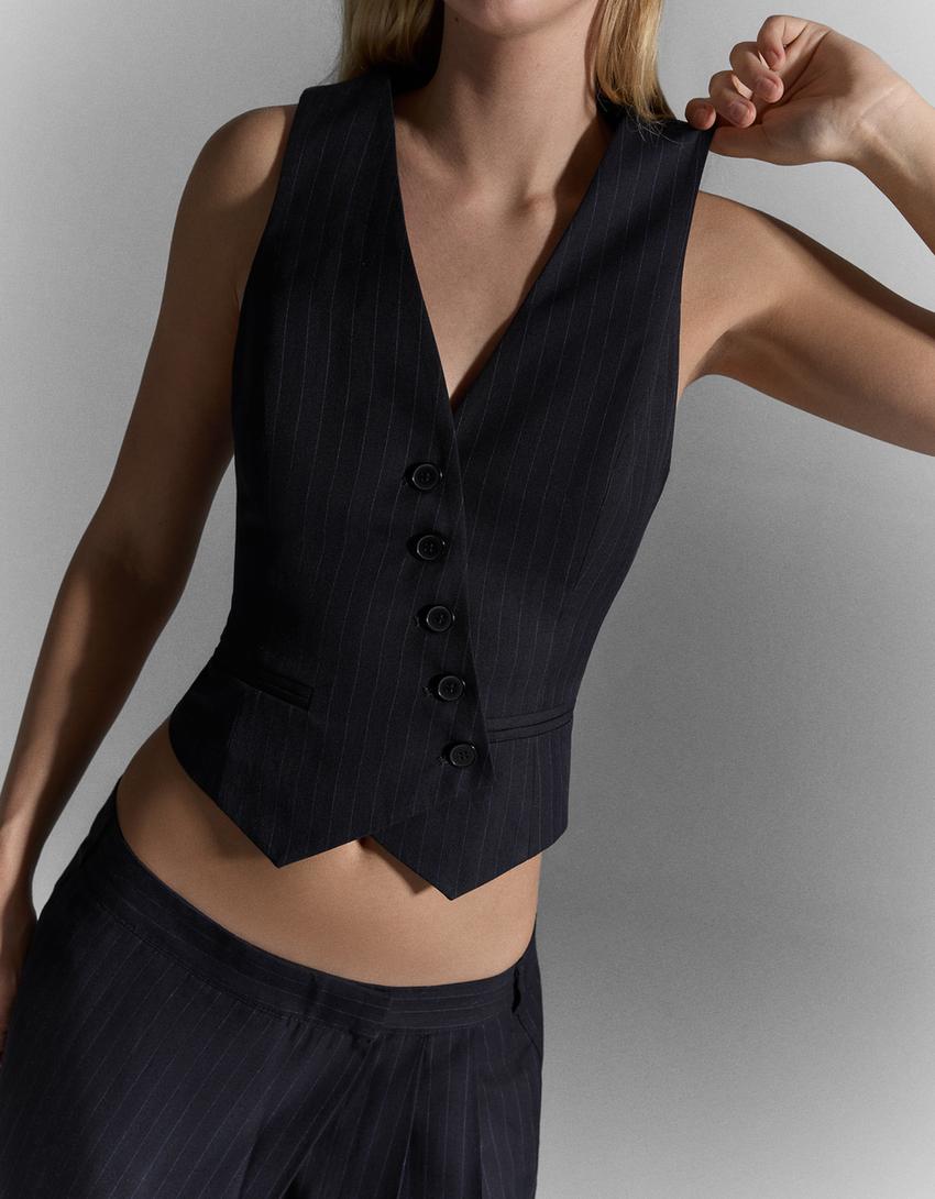 Çizgili yelek-Denizci mavisi