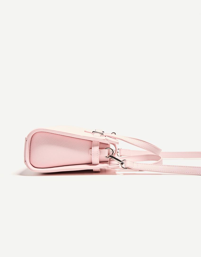 Sac boîte texturé-Rose