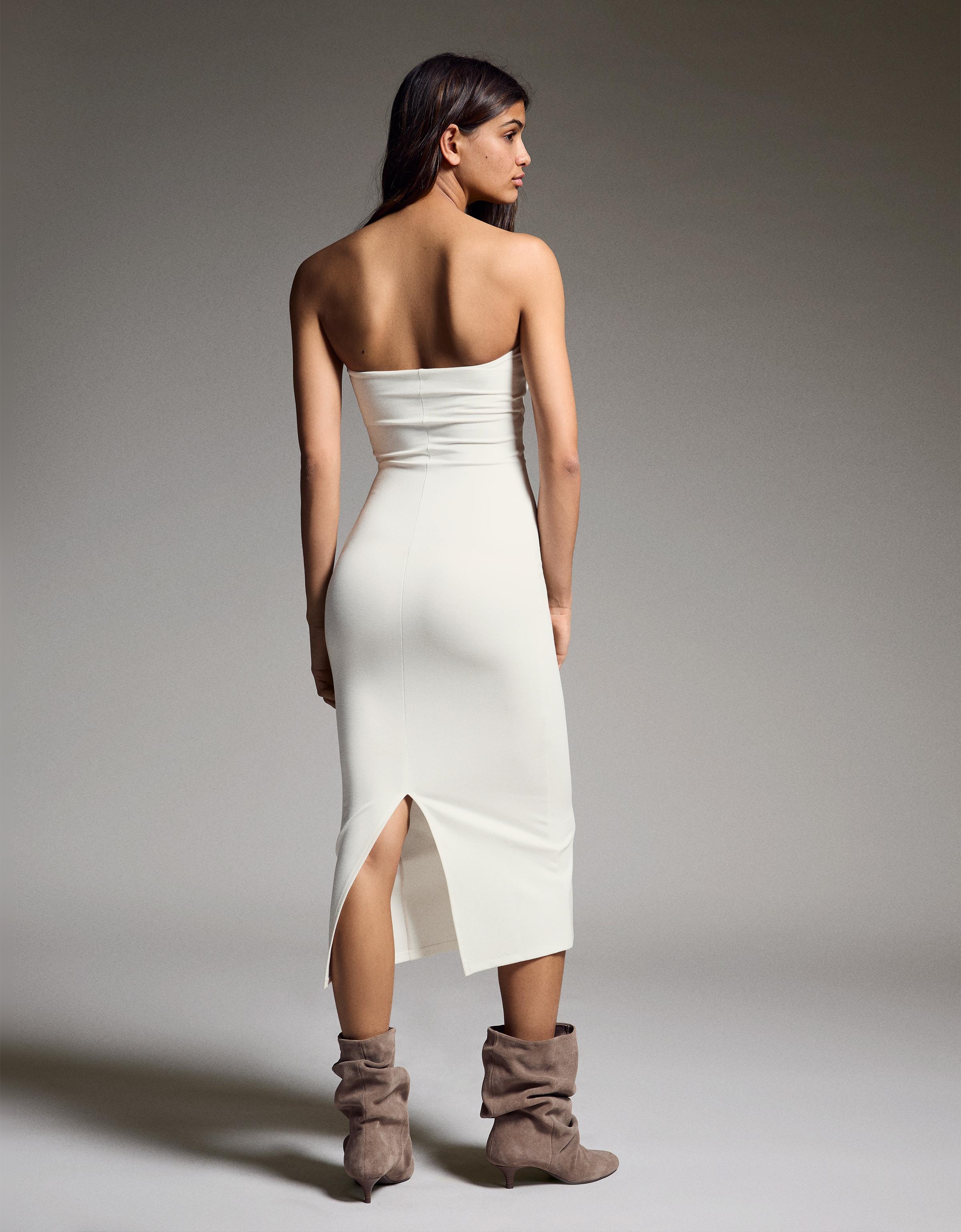 Bandeau triko midi elbise - Görsel 73