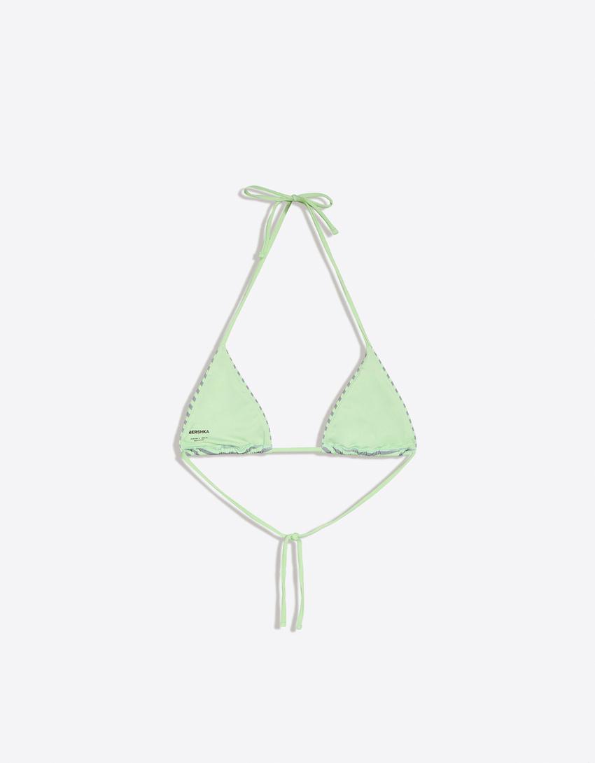 Triangle bikini top-Green