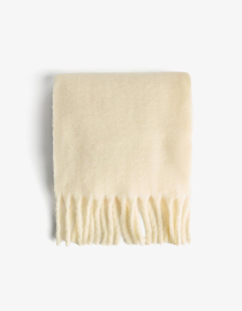 Solid-coloured scarf-Yellow