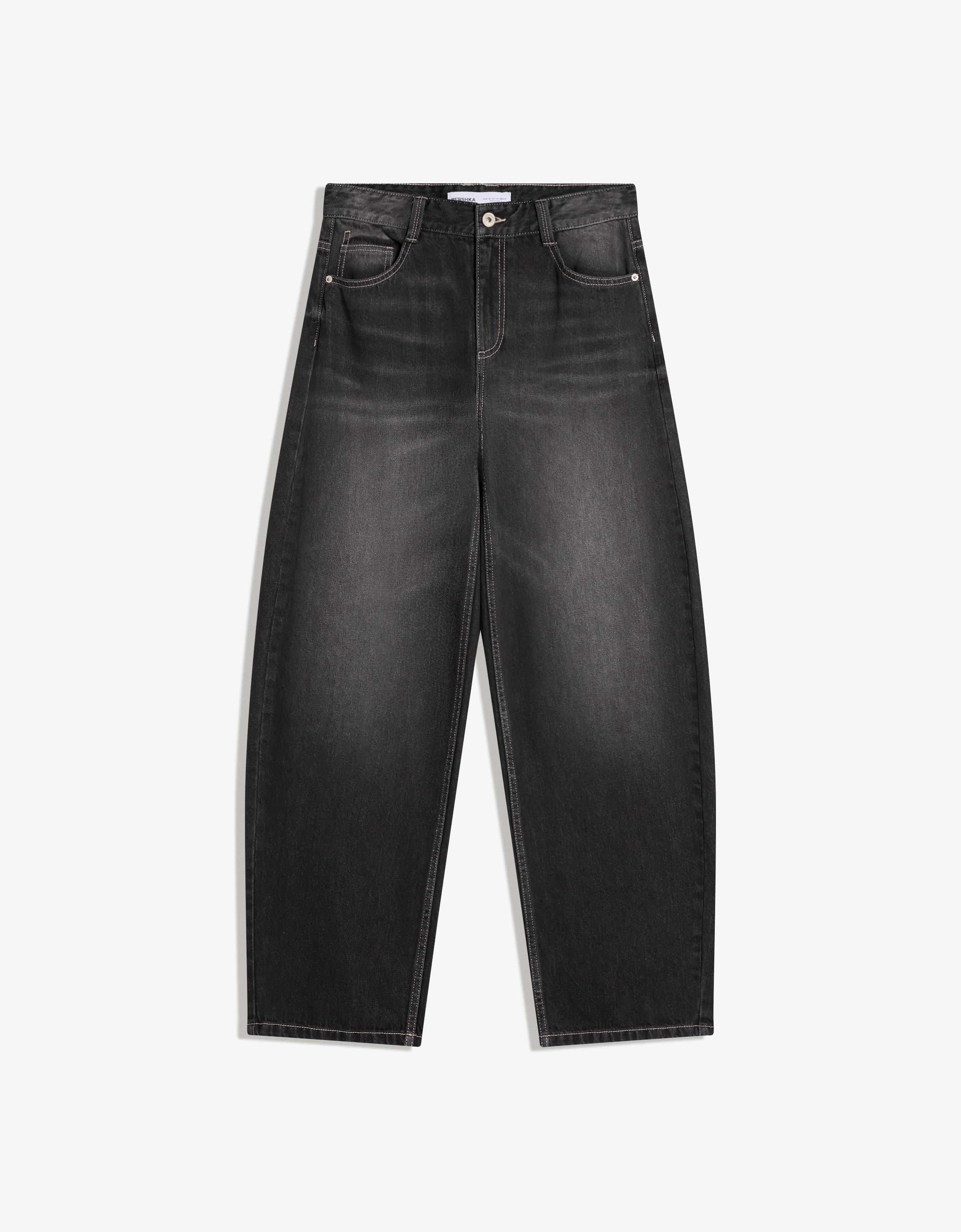 Düşük bel baggy barrel fit jean - Görsel 77