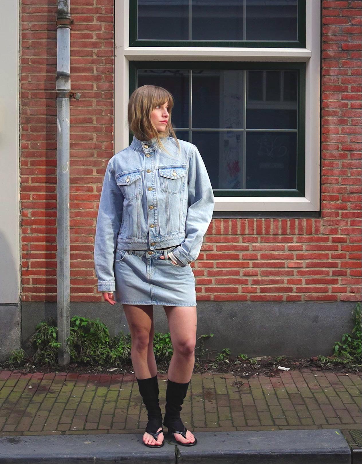 Denim mini etek - Görsel 36