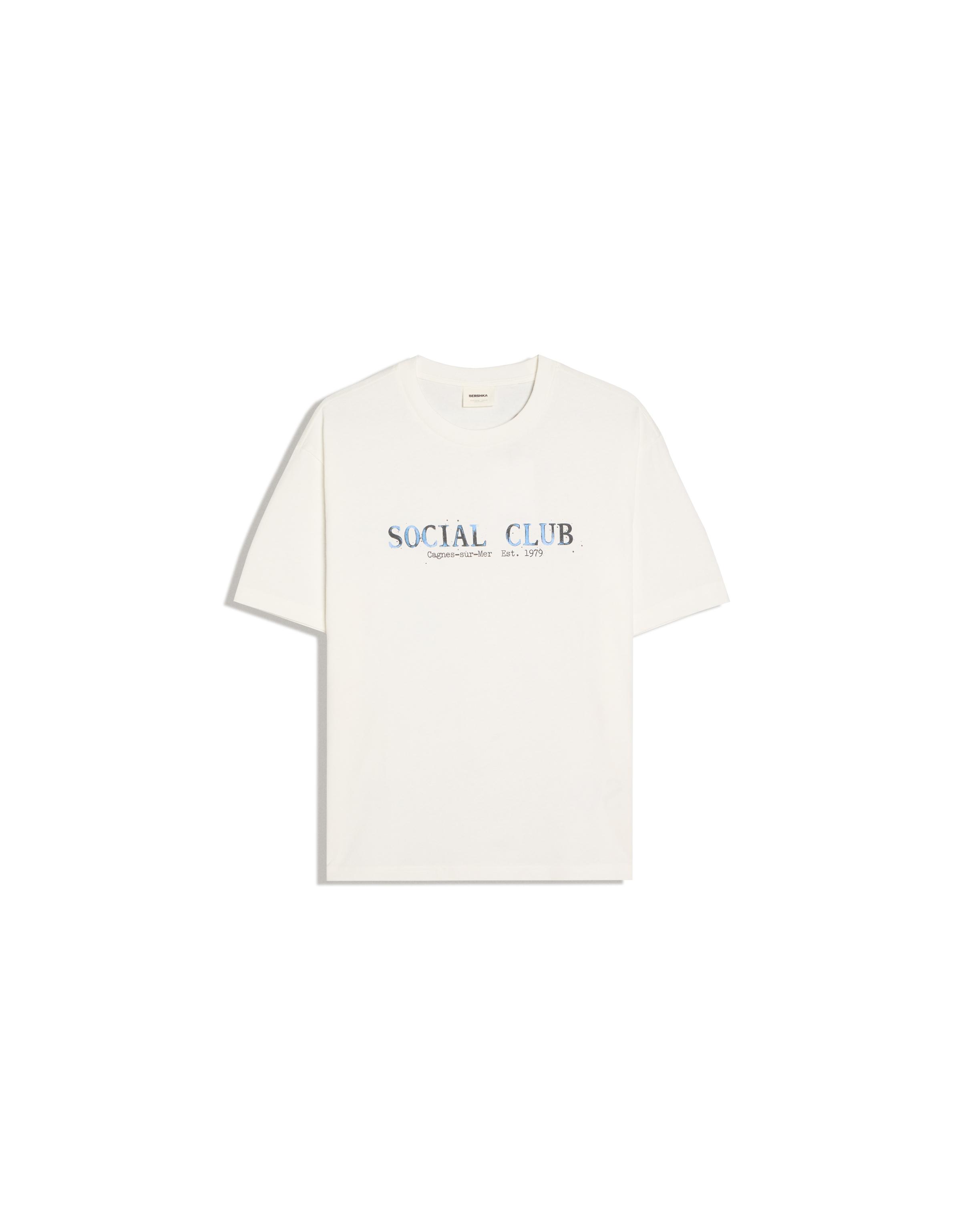 Bershka Baskılı relaxed fit tişört görsel 4