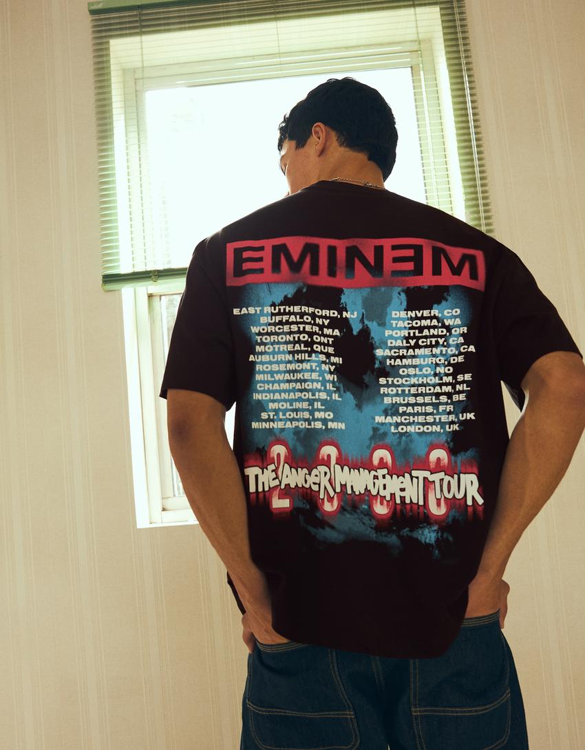 T-shirt manches courtes Eminem-Noir