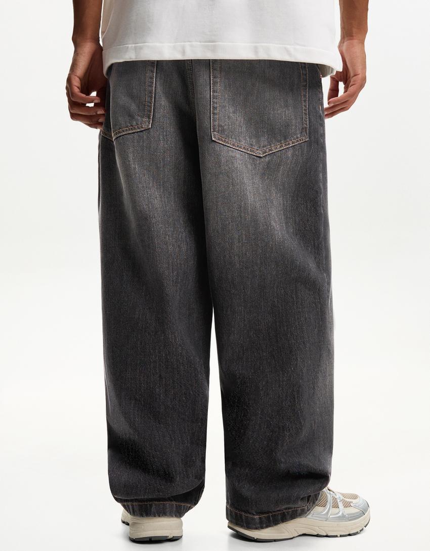 Jeans super baggy-Gris oscuro-2