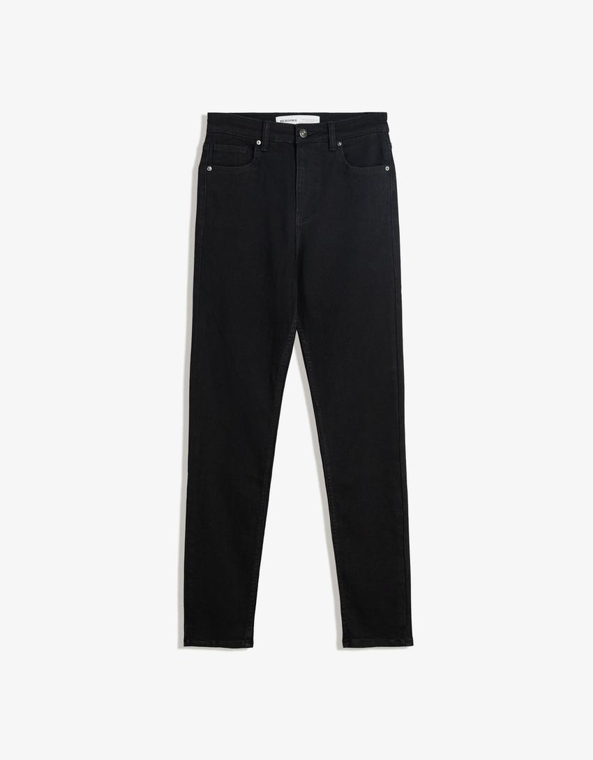 Jeans super taille haute skinny fit soft-Noir-0