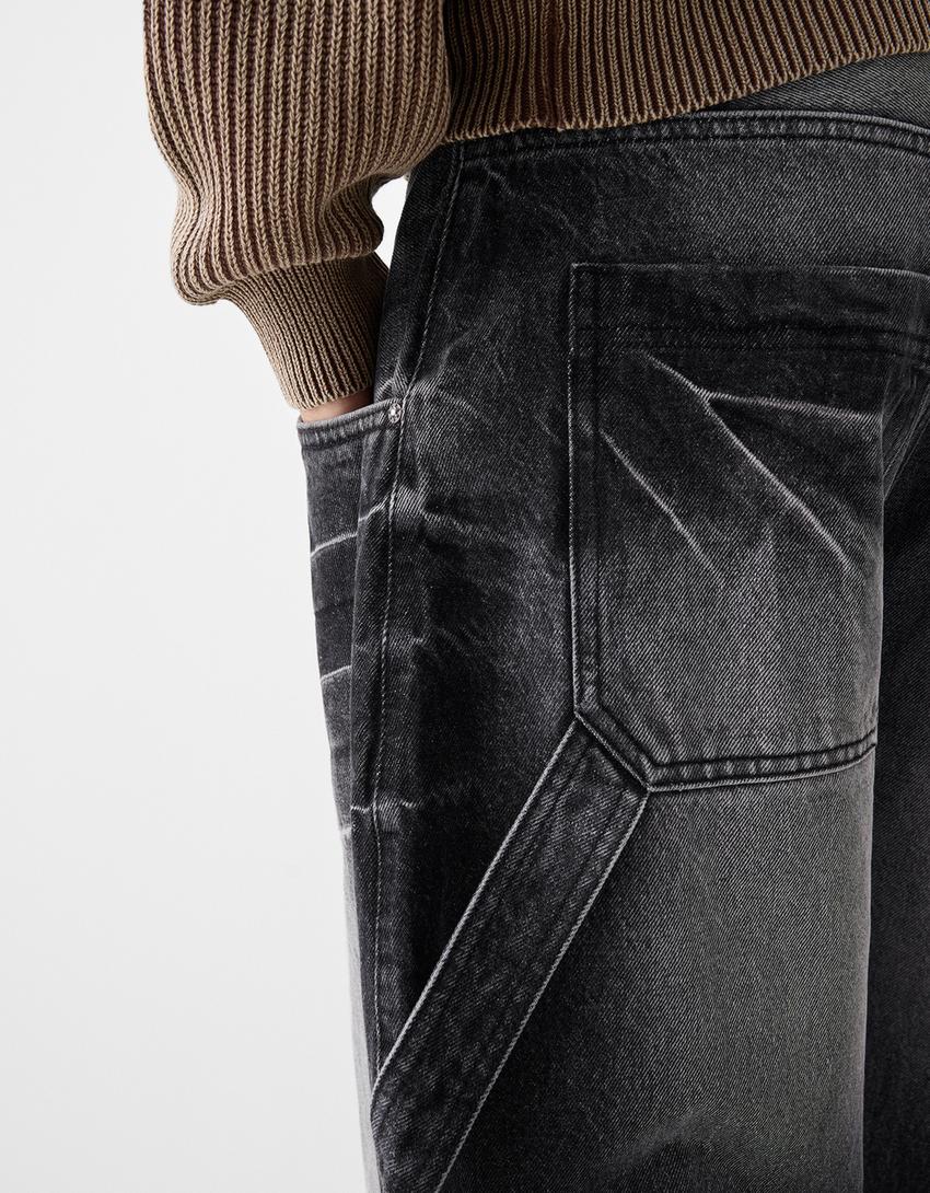 Jeans carpinteiro balloon-Preto-5