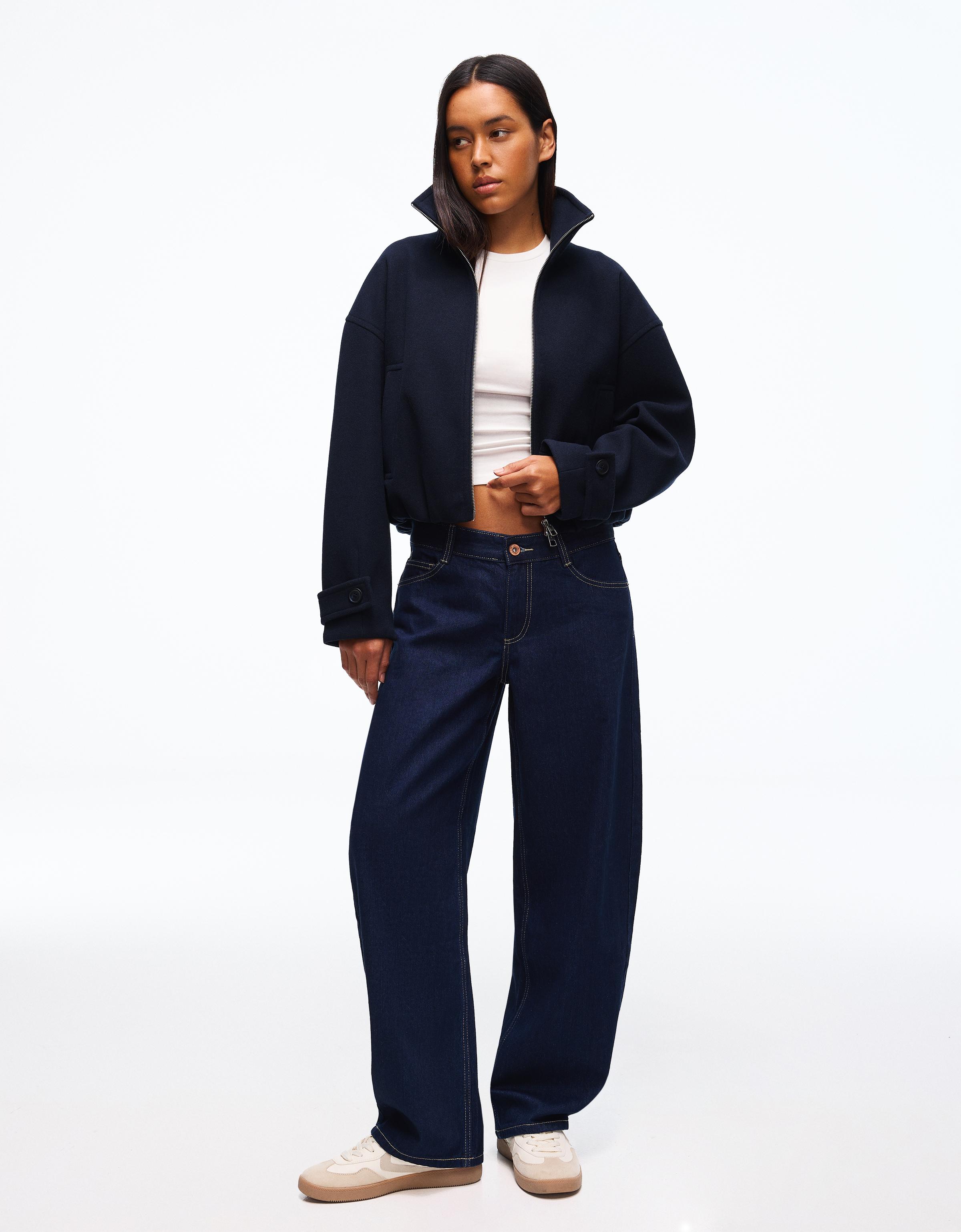 Soft touch jacket — Navy