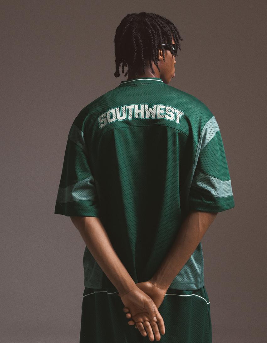 Short sleeve mesh T-shirt-Green