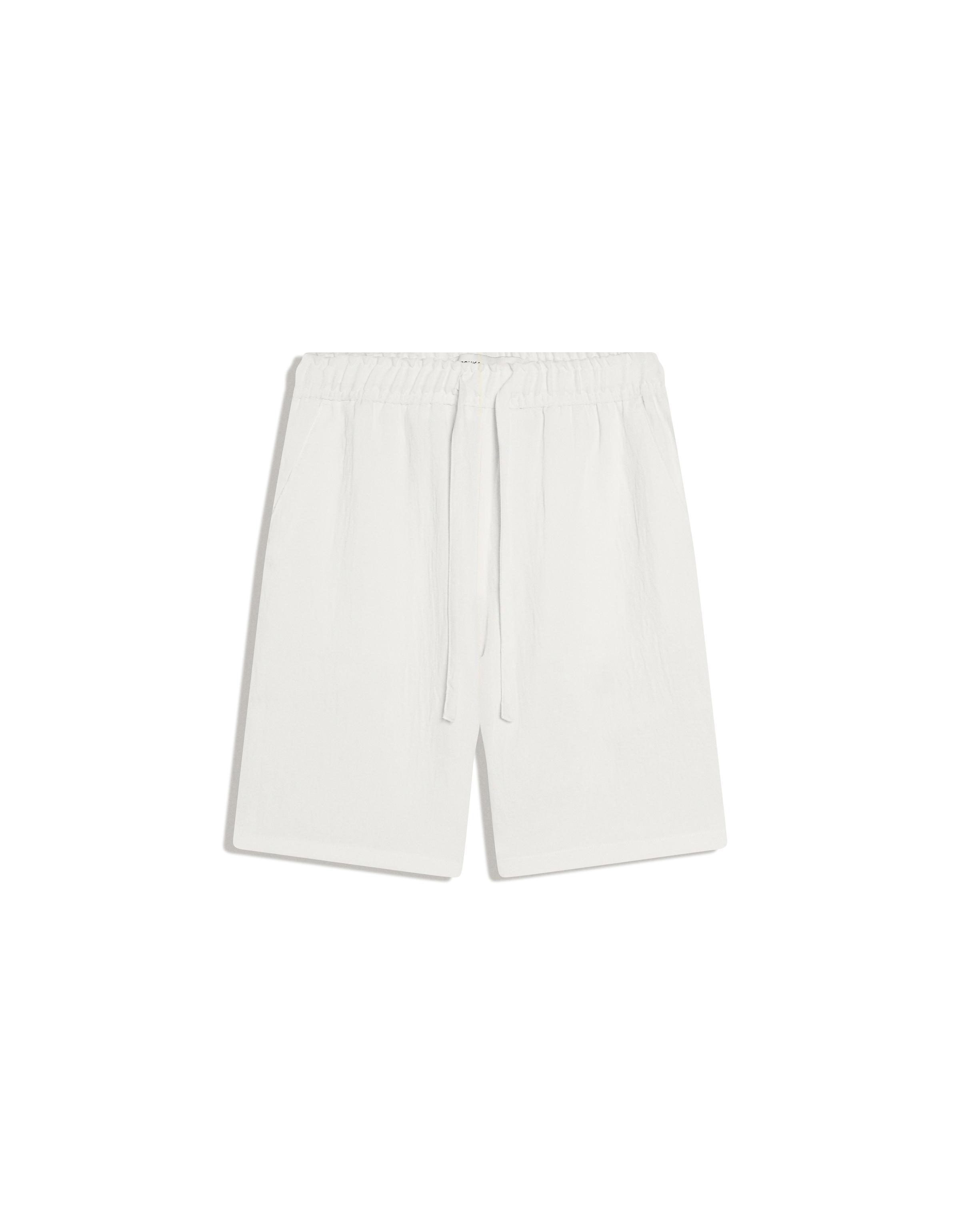 Rustic jogger Bermuda shorts — White