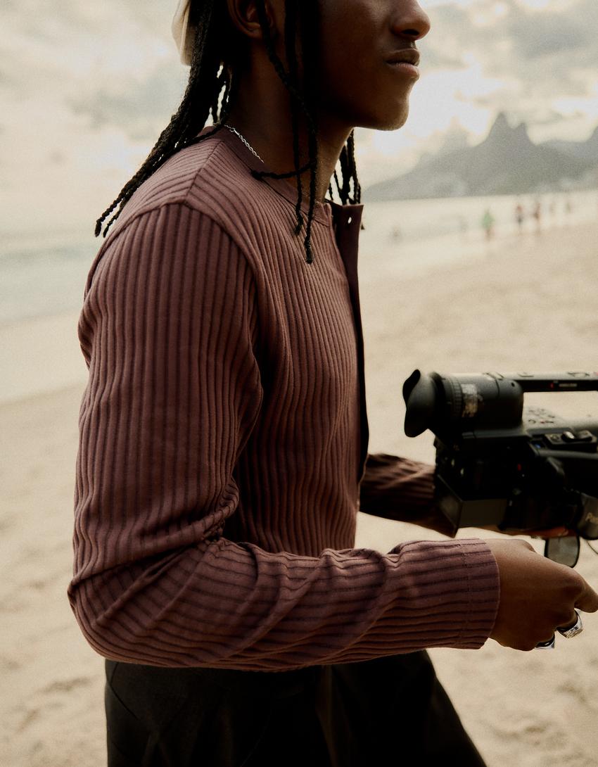 Camiseta manga larga panadero-Marrón