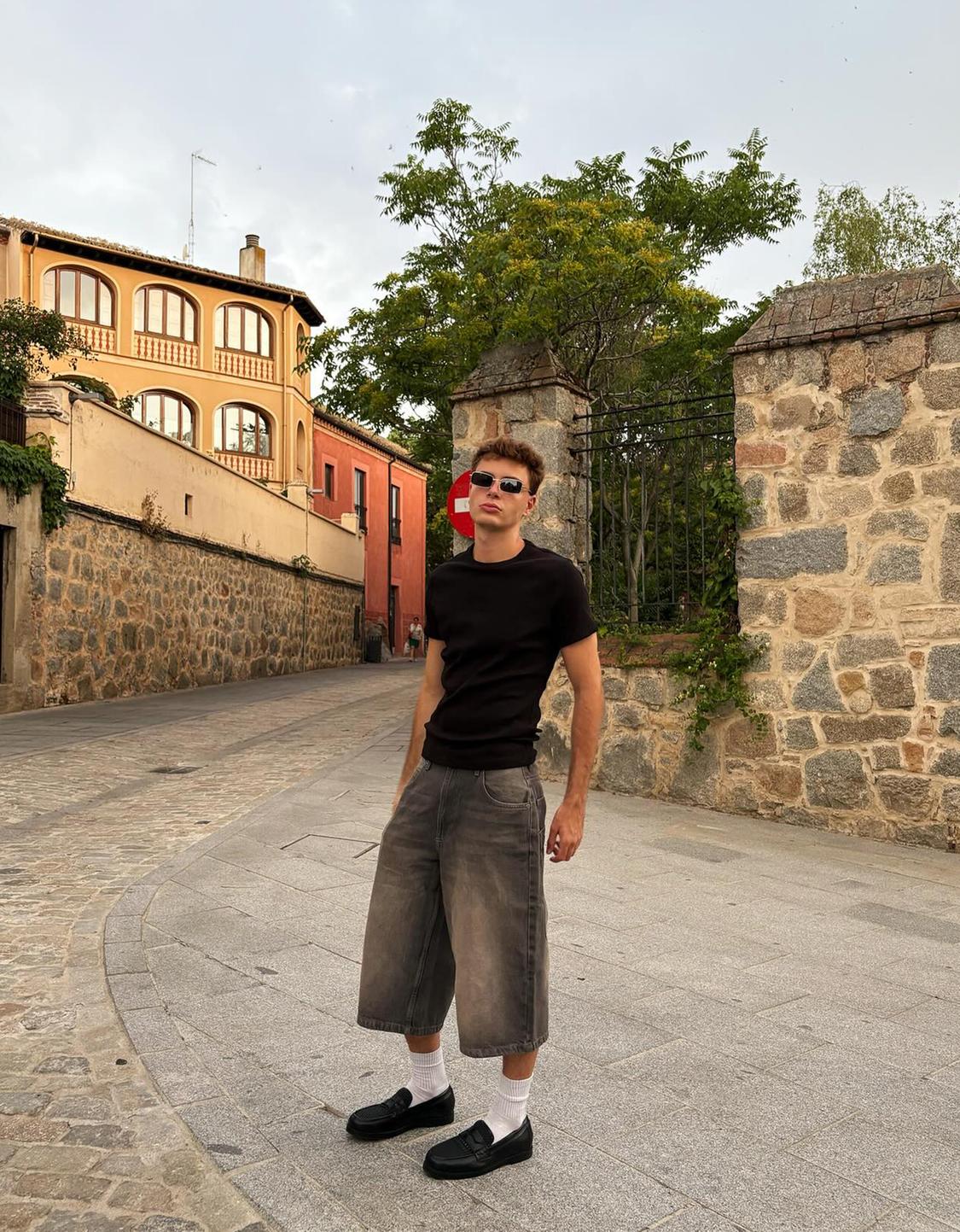 Ribbed short sleeve T-shirt