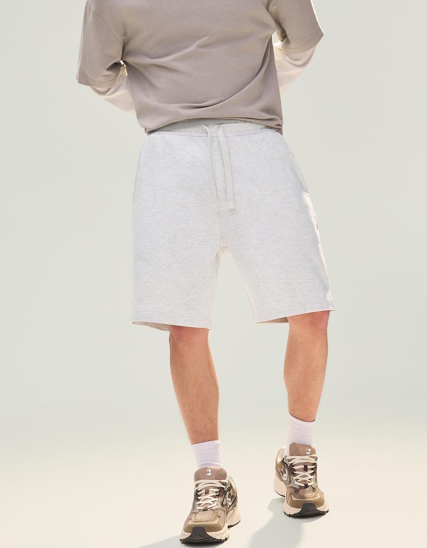 Enkla mjukisshorts-Grå