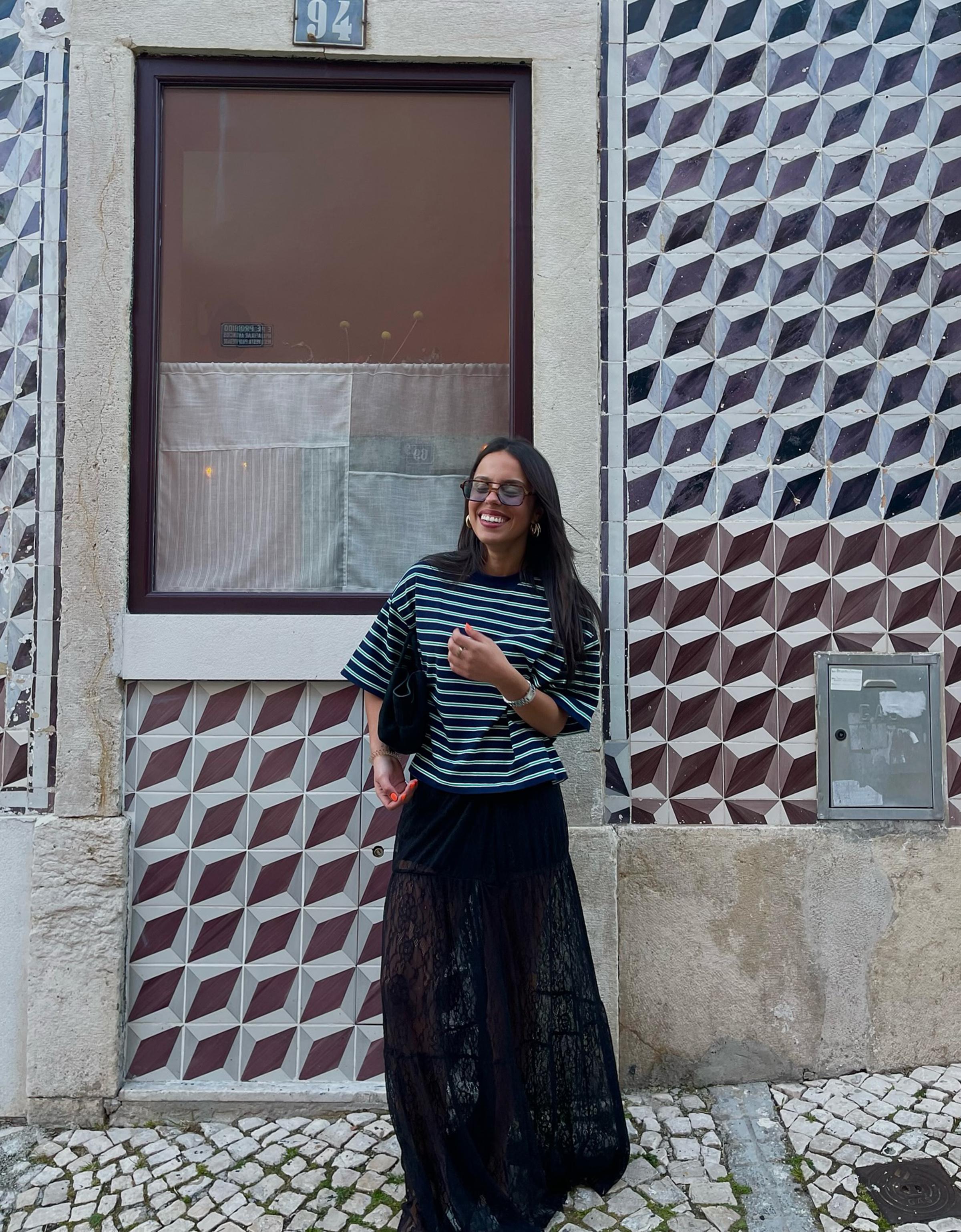 Bershka Midirock Mit Spitzenkante Damen S Schwarz