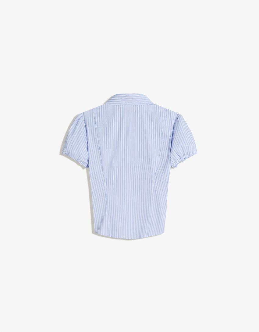 Camisa manga corta-Azul claro