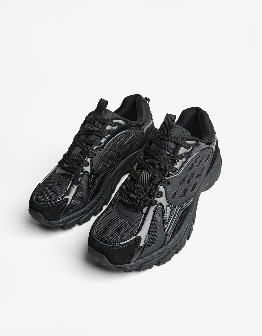 Mehrteiliger Sportschuh-Schwarz