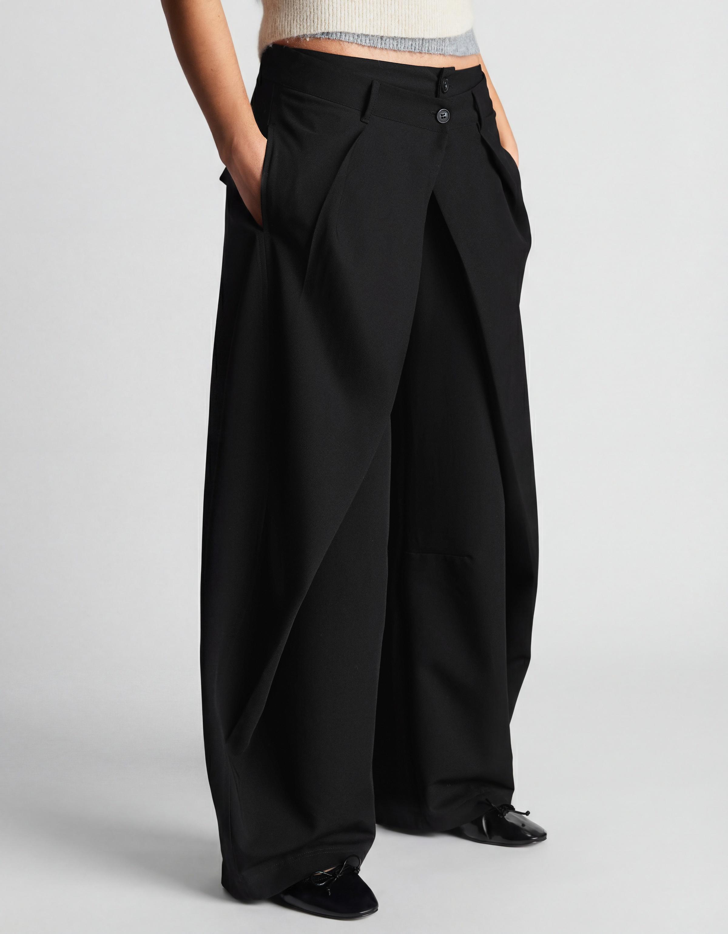 Çift düğmeli, pilili pantolon - Görsel 25