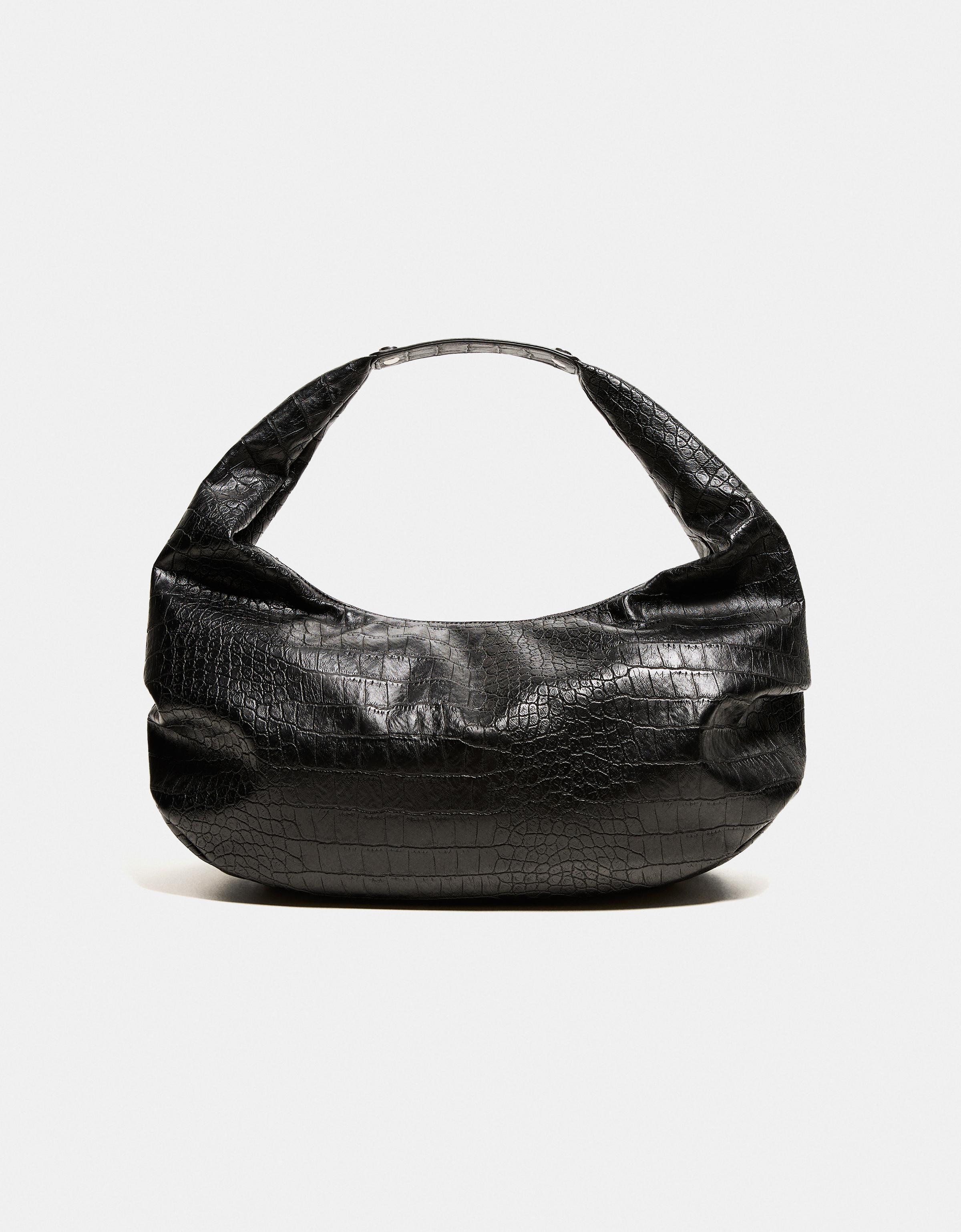 Bershka Maxi-Tasche Aus Kunstleder Damen Schwarz