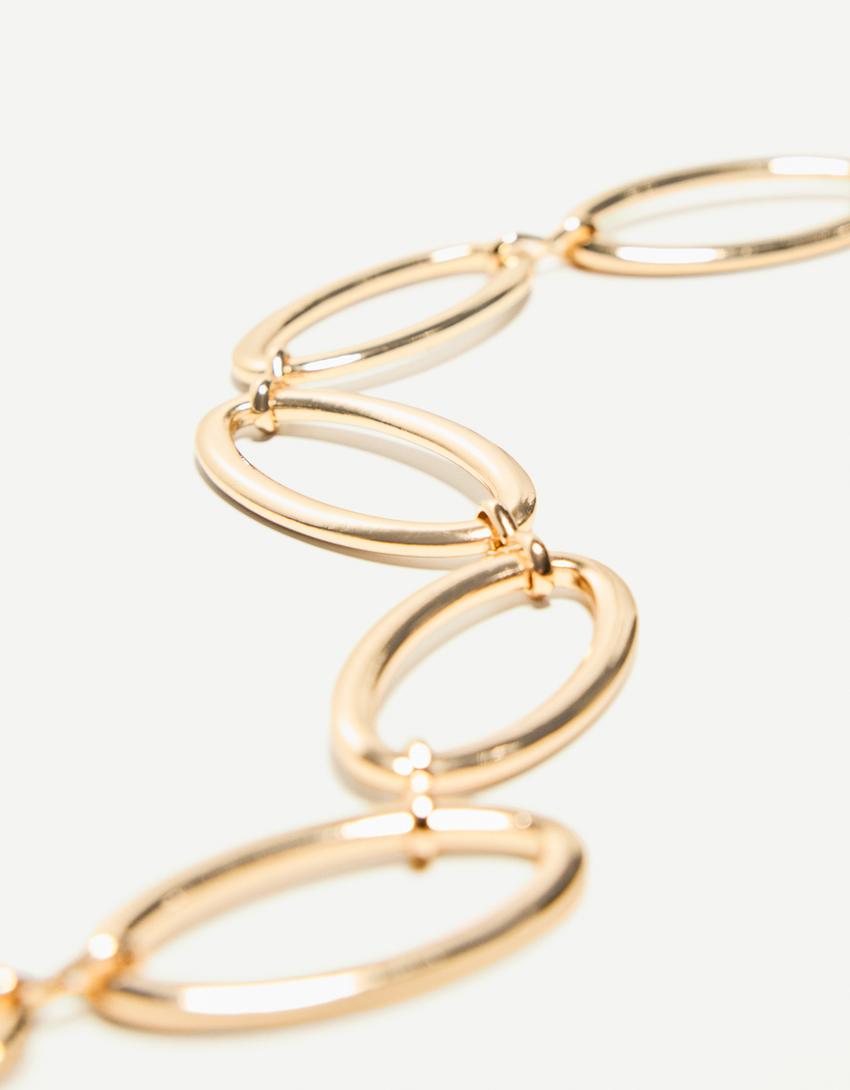 Cinto corrente aros-Dourado
