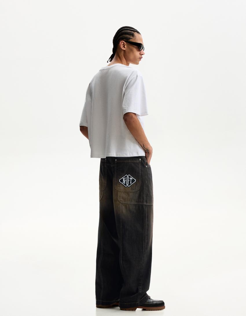 Jeans superbaggy-Marrón-1