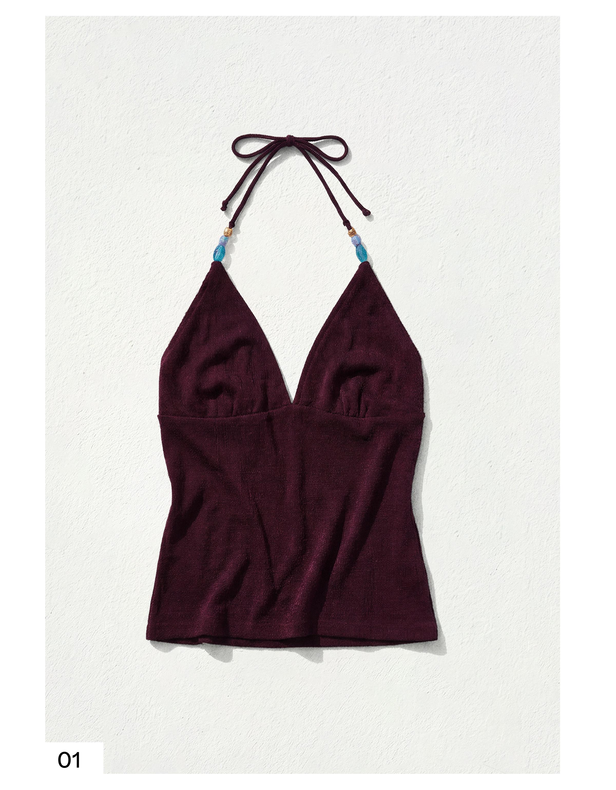 Rustic halter top — Violet