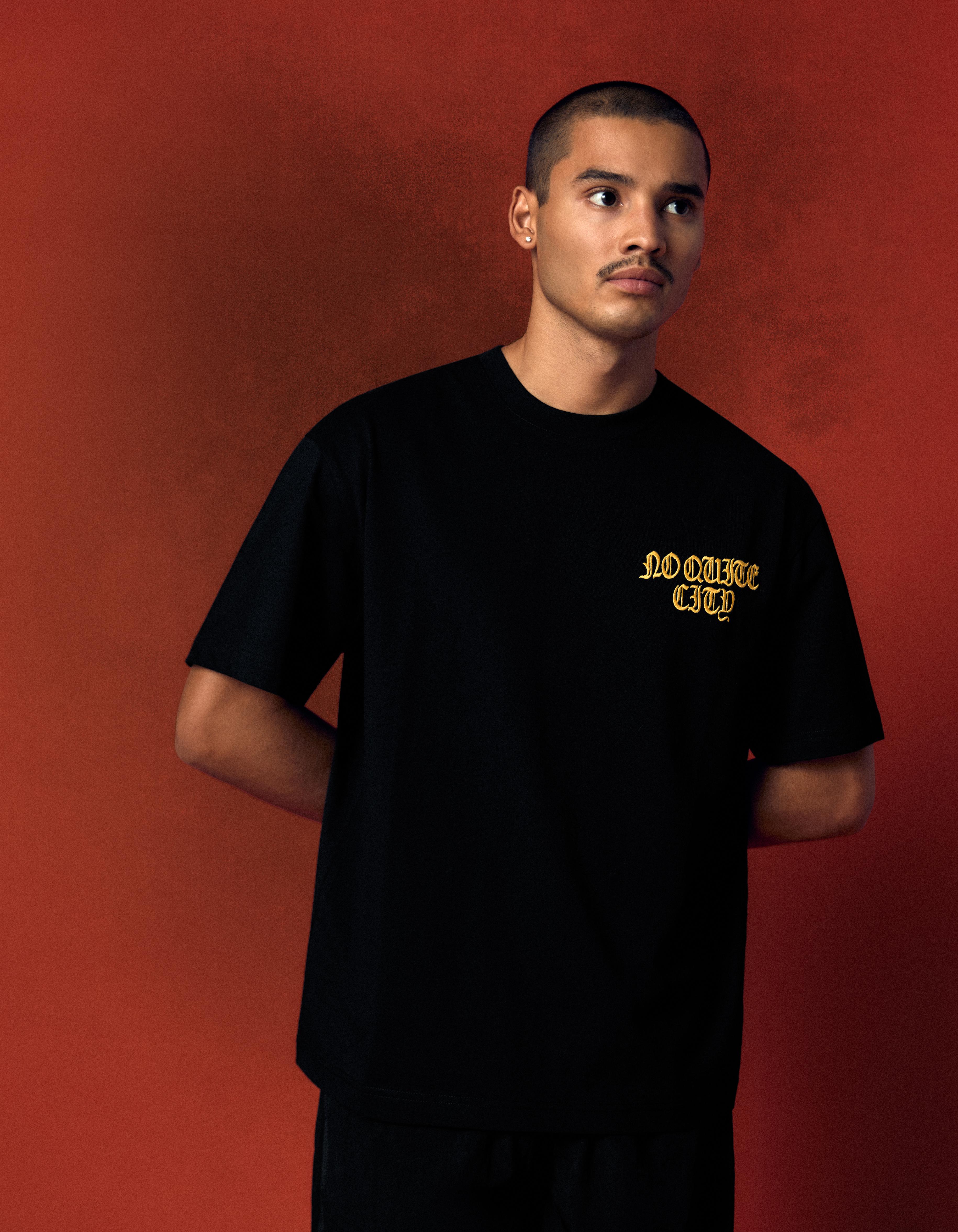 Short sleeve print T-shirt — Black