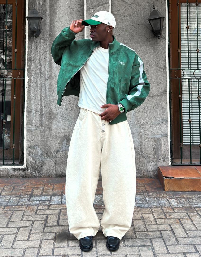 Barrel jeans-Cream