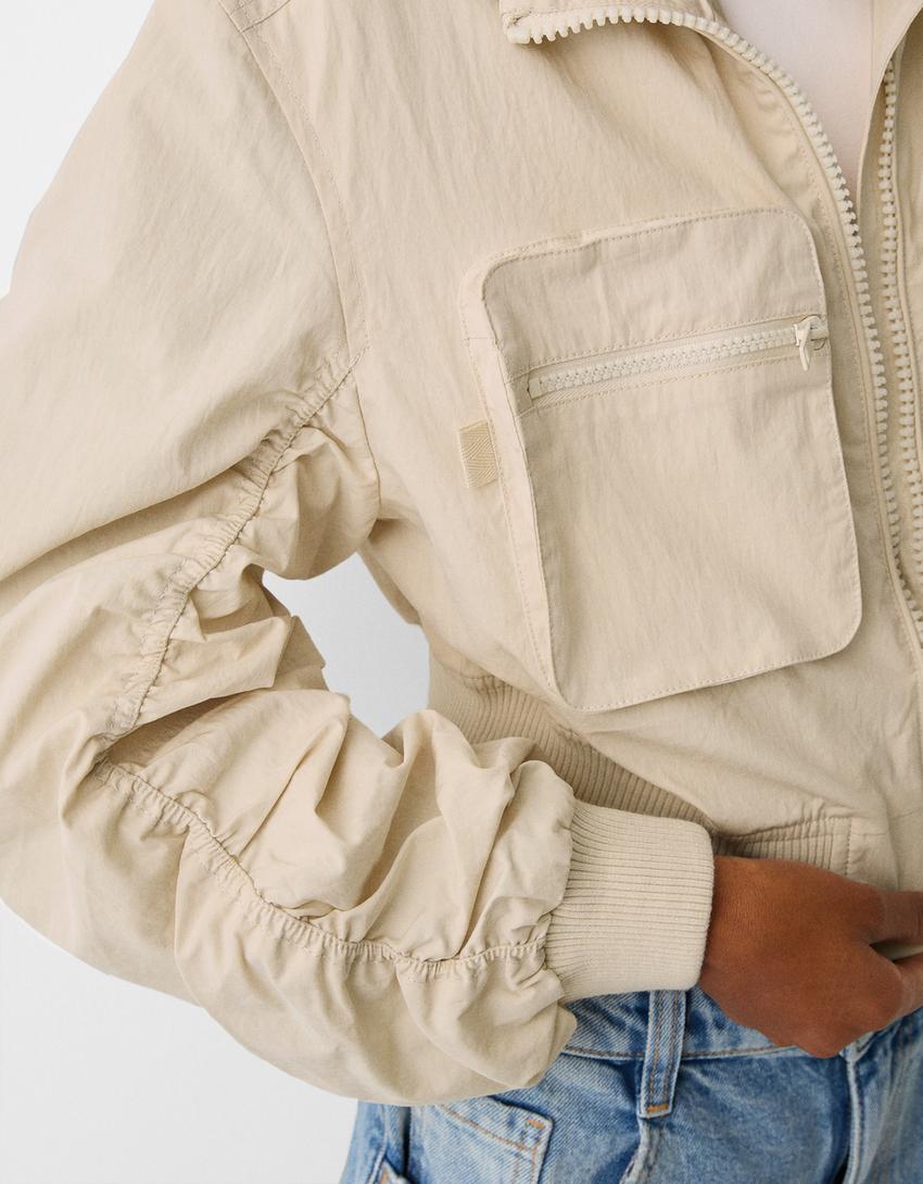 Blouson léger poches-Écru-6