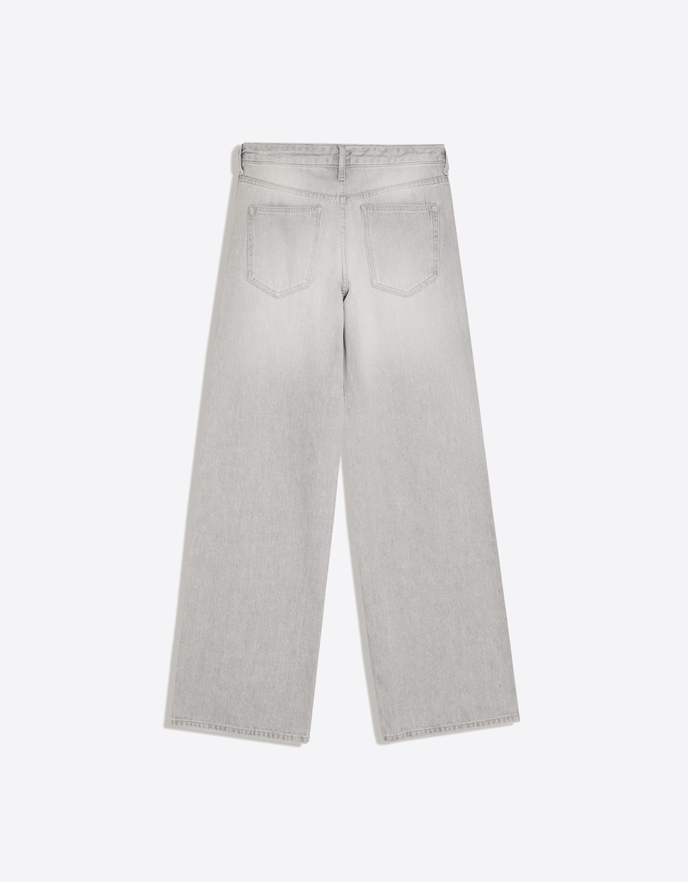 Low-rise straight jeans — Grey