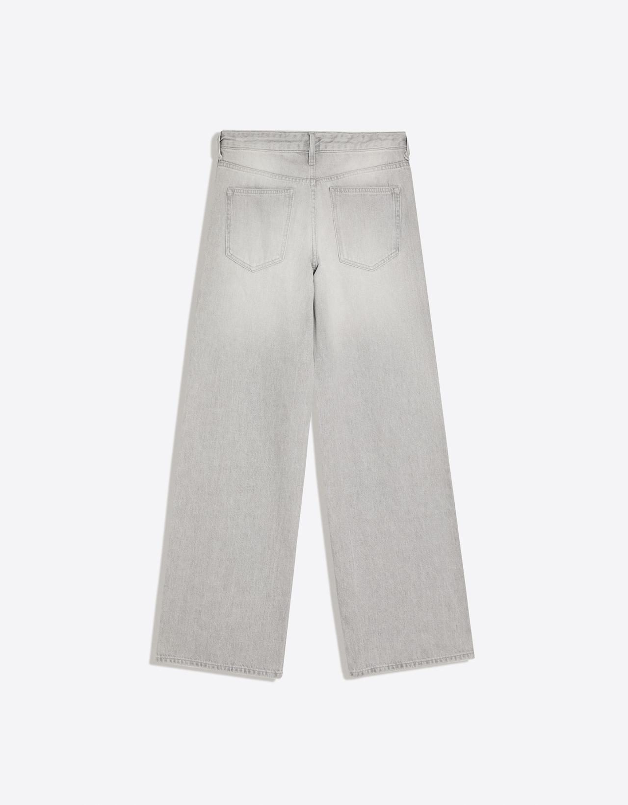 Low-rise straight jeans — Grey