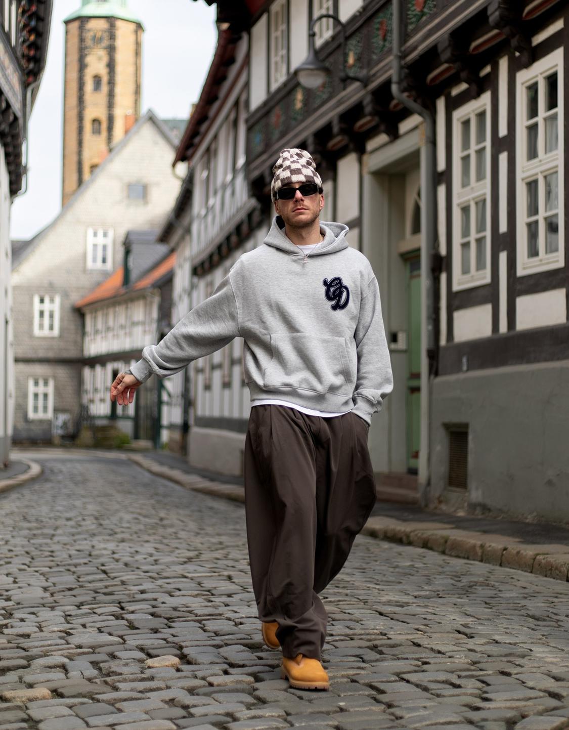 Printed boxy fit hoodie