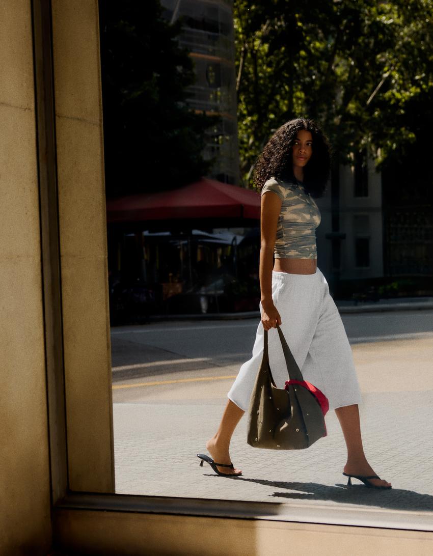 Plush Bermuda shorts-Grey