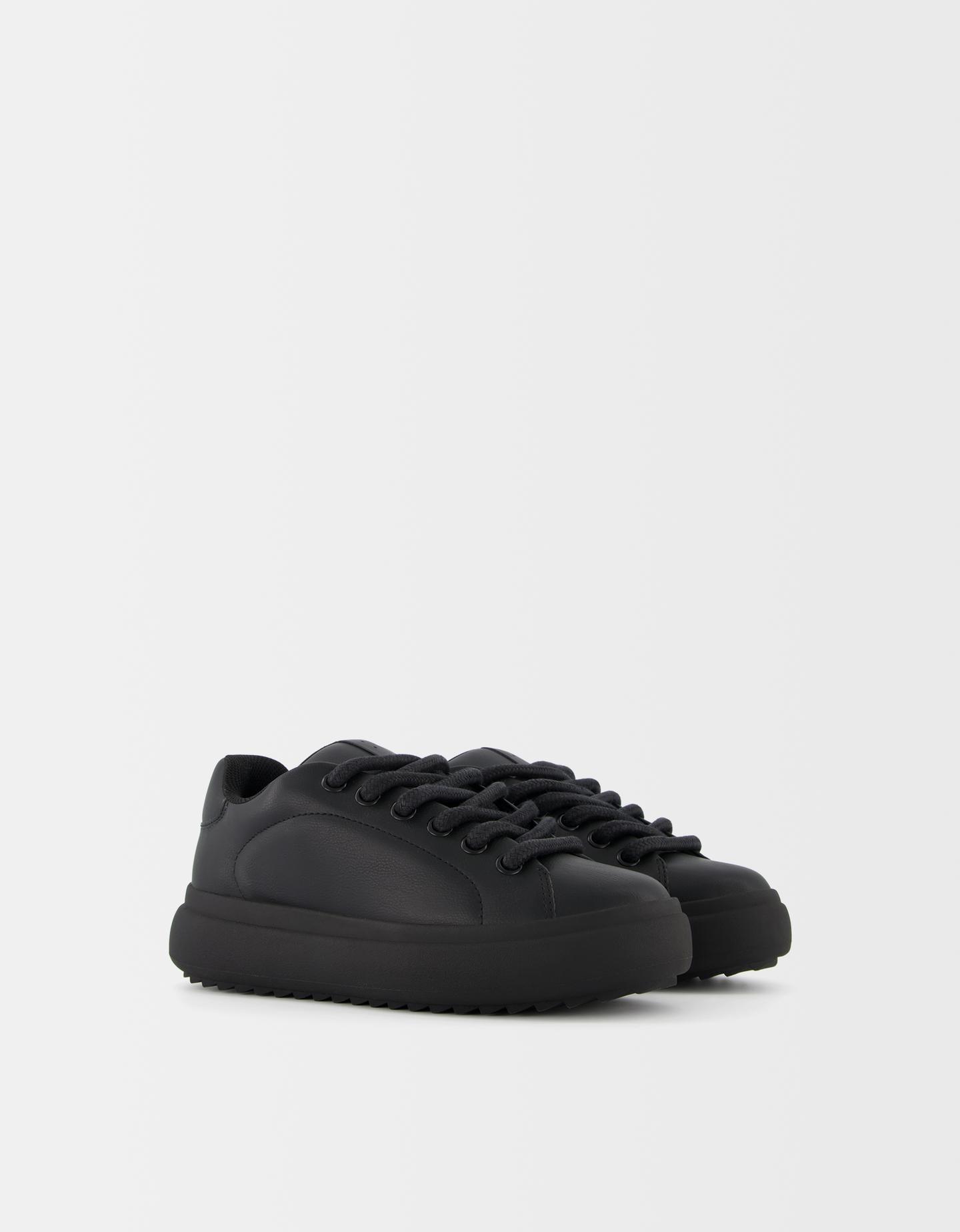 Bershka Zapatillas Suela Volumen Hombre 39 Negro