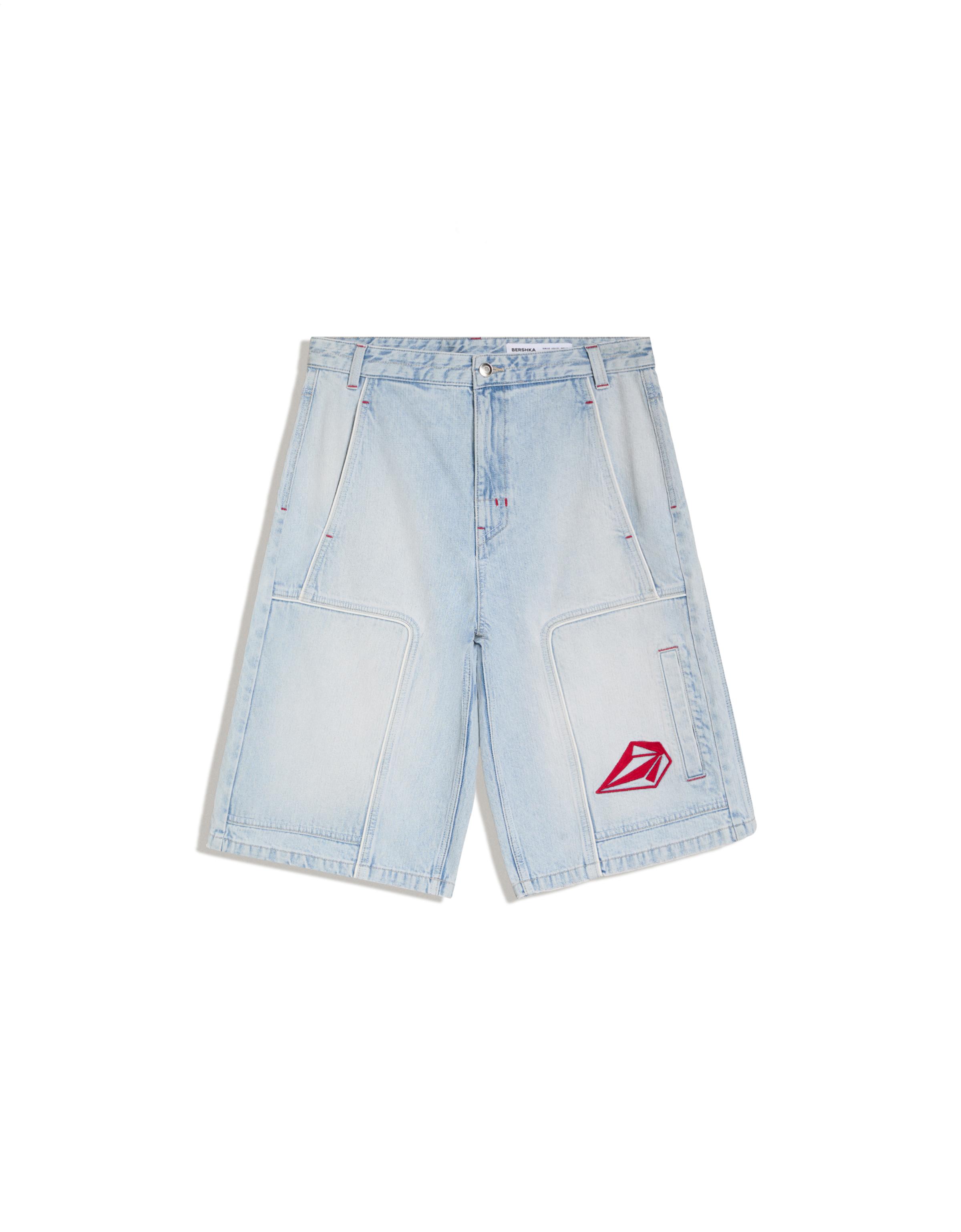 VOLCOM denim Bermuda shorts — Light blue