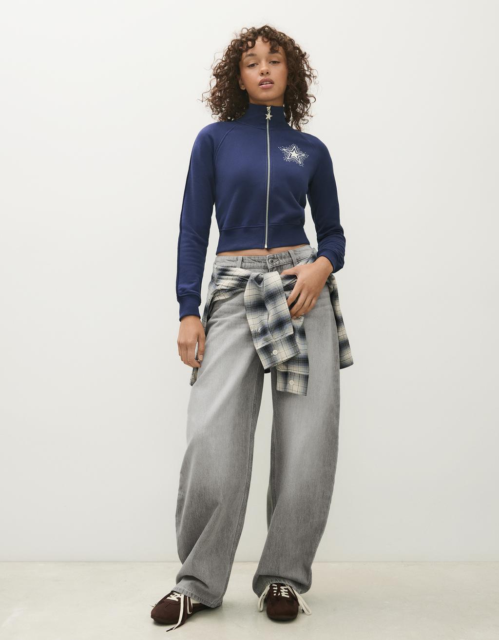 DALLAS COWBOY CHEERLEADERS zip-up sweatshirt
