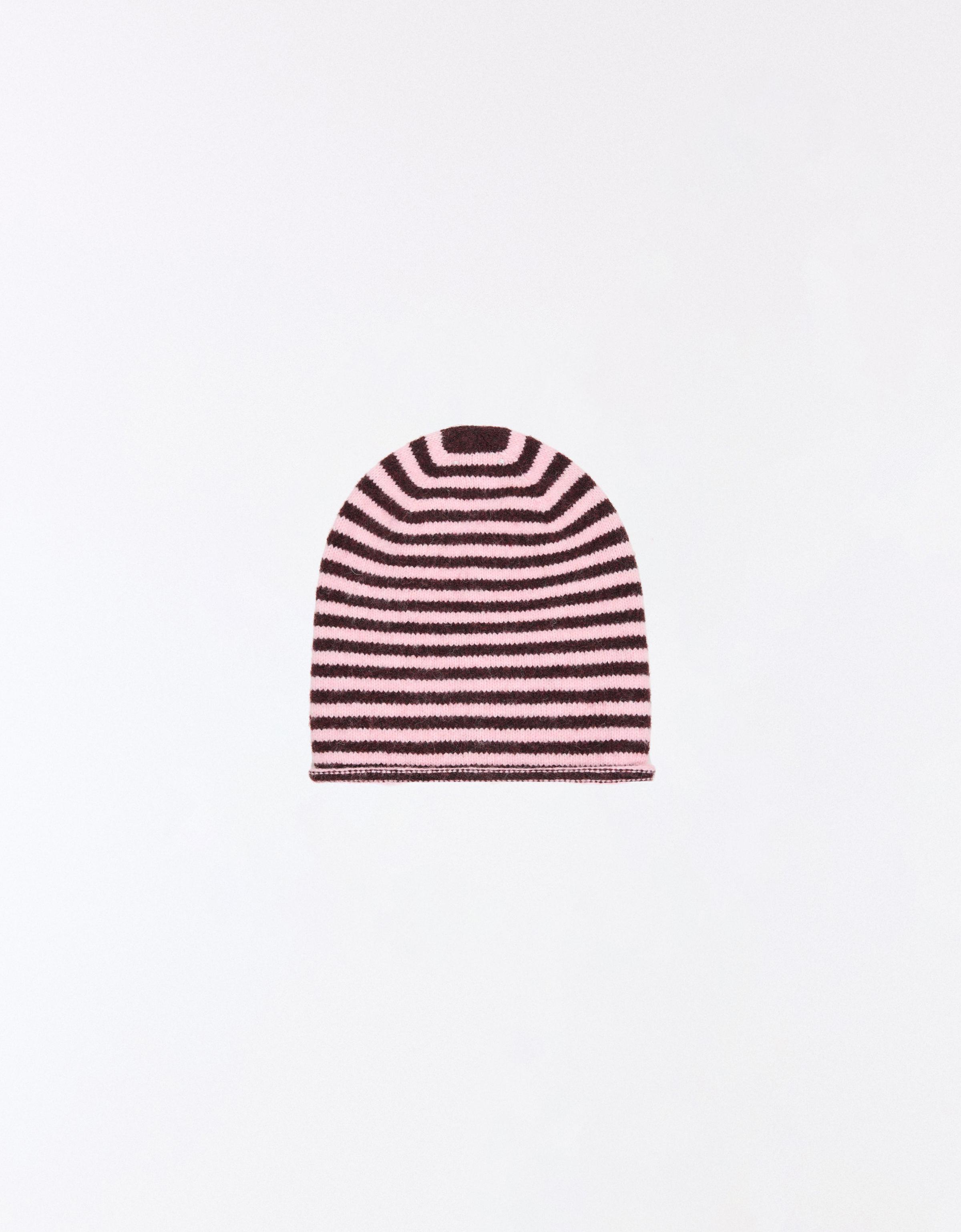Striped beanie — Pink