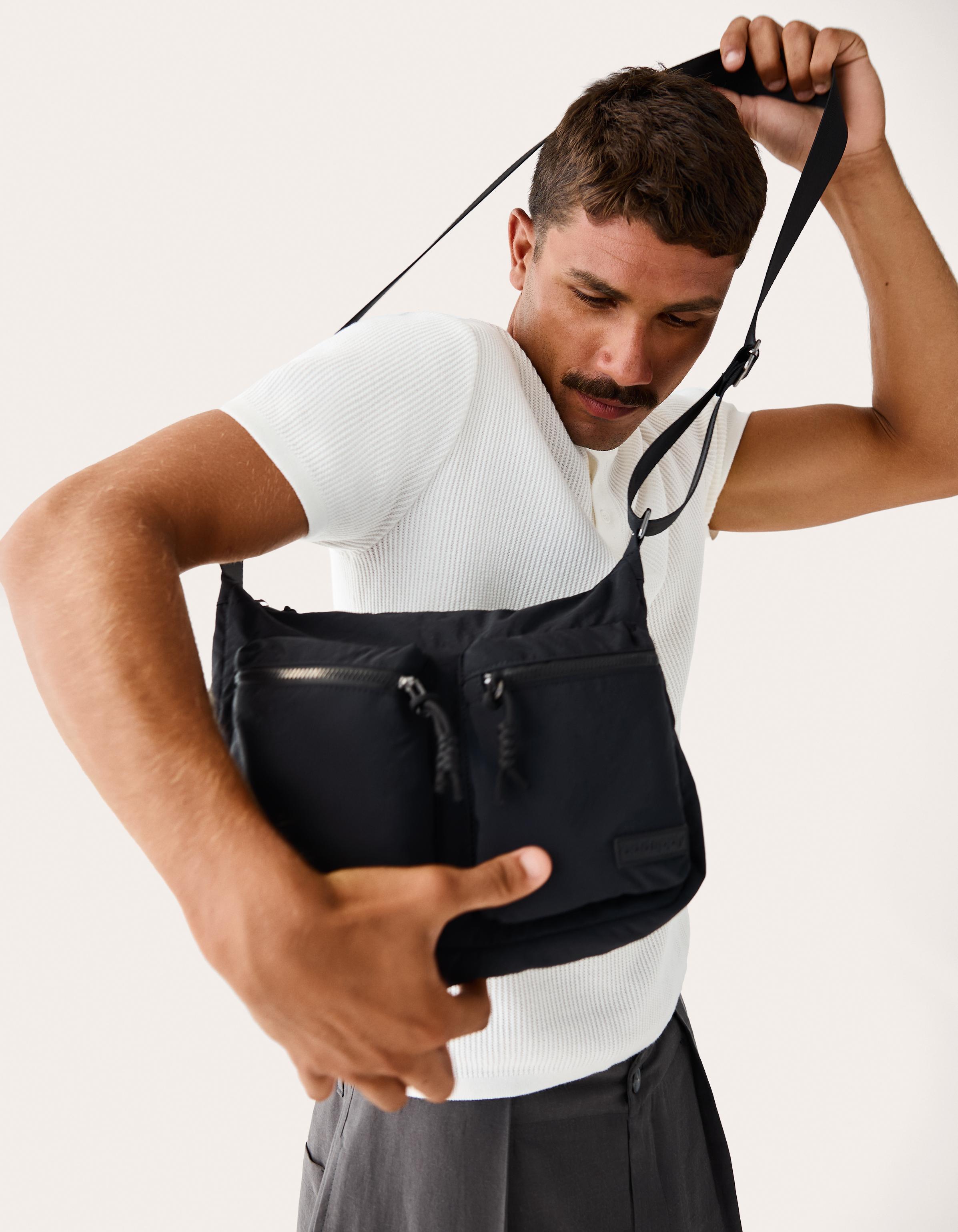 Bolso Técnico Doble Bolsillo Hombre Negro