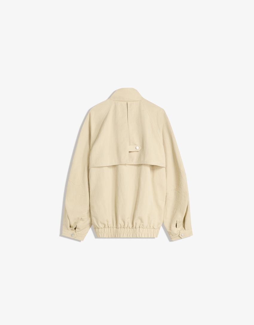Zip-up jacket-Cream-4