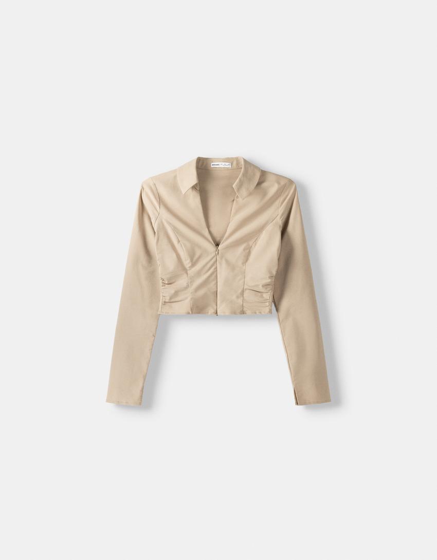 بلوزة بنغالي بأكمام طويلة وسحّاب-جملي-4