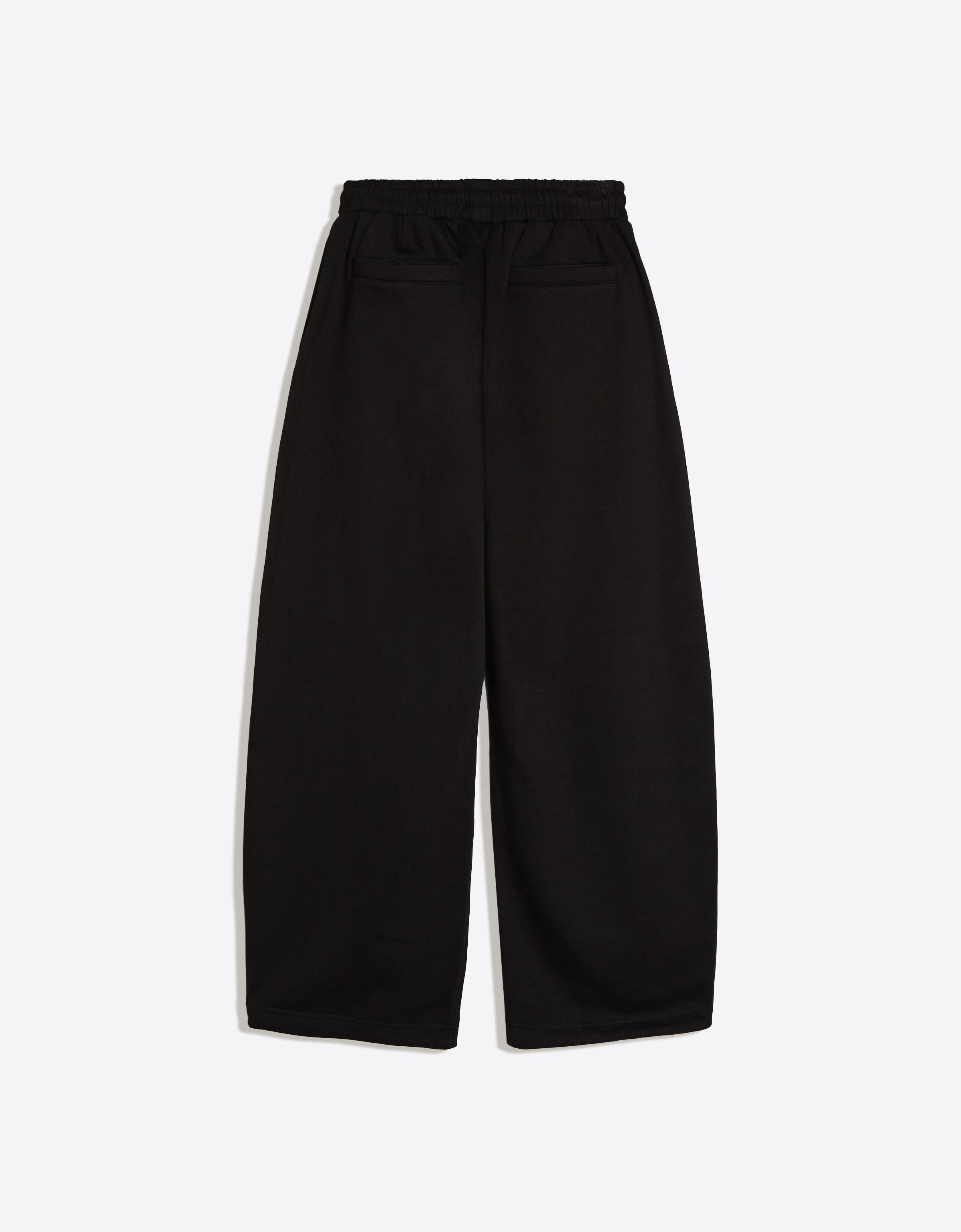 Napped balloon trousers — Black